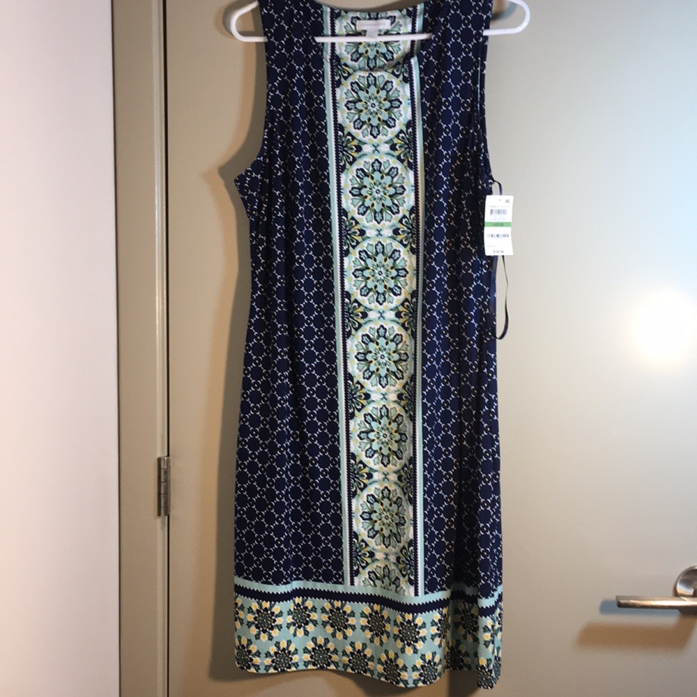 SALE! Charter Club Sleeveless Geo Border Dress NWT - Picture 4 of 6